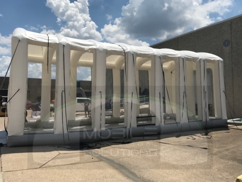 custom built booth side view - Mobile Environmental Solutions