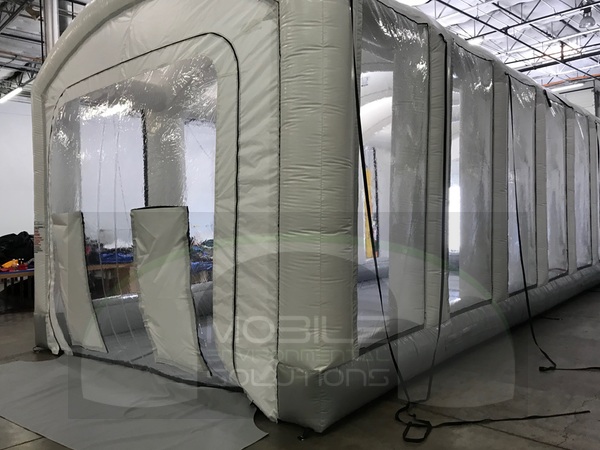portable auto paint booth rt view