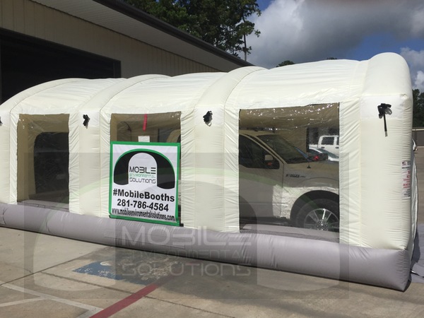 Portable Spray Paint Booth white truck
