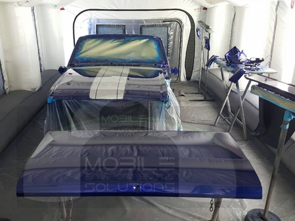 portable car paint booth with parts