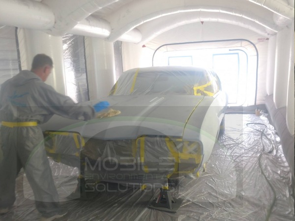 portable spray booth for cars getting ready