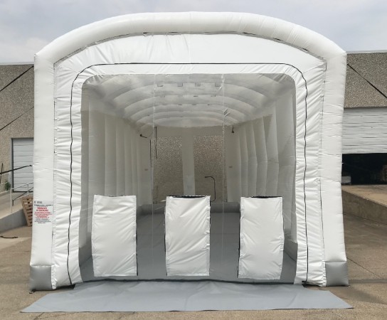 portable paint booth left front - Mobile Environmental Solutions